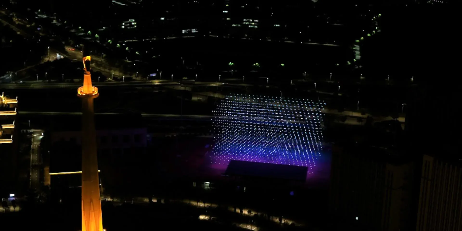 Drone swarm light show