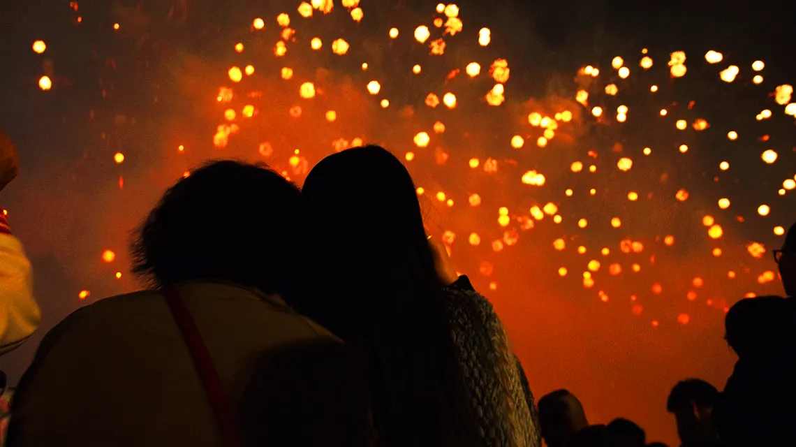 Fireworks drone light show